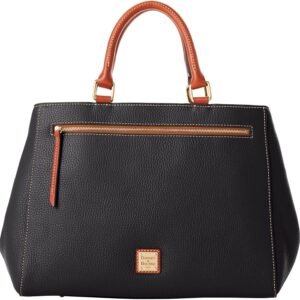 Dooney & Bourke Satchel Bags for Women, Pebble Grain Leather Zip Satchel Handbag with Crossbody Strap