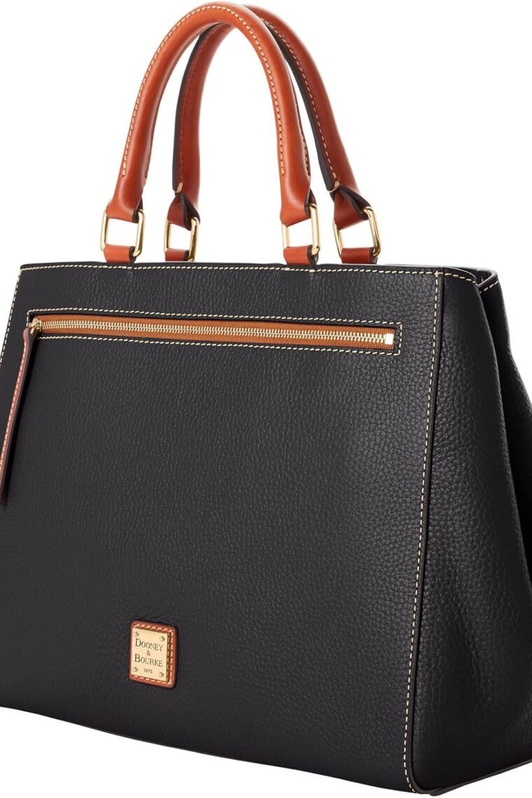 Dooney Bourke Satchel Bags for Women Pebble Grain Leather Zip Satchel Handbag with Crossbody Strap Dooney & Bourke Satchel Bags for Women, Pebble Grain Leather Zip Satchel Handbag with Crossbody Strap