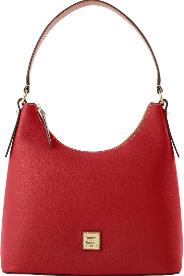 Dooney & Bourke Women's Hobo Bag in Pebble Grain Leather, Large Handbag with Single Shoulder Strap