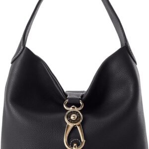 Dooney & Bourke Women's Small Logo Lock Sac Shoulder Bag in Pebble Grain Leather, with Signature Logo Lock Closure