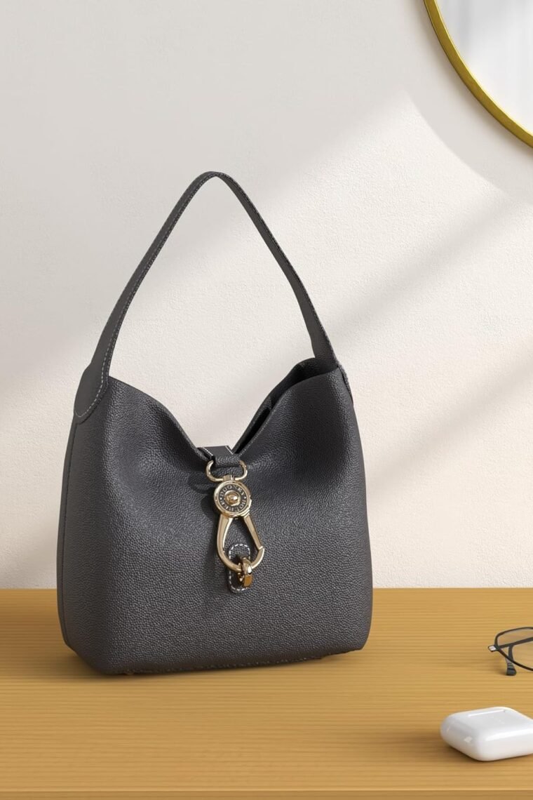 Dooney & Bourke Women's Small Logo Lock Sac Shoulder Bag in Pebble Grain Leather, with Signature Logo Lock Closure - Image 2
