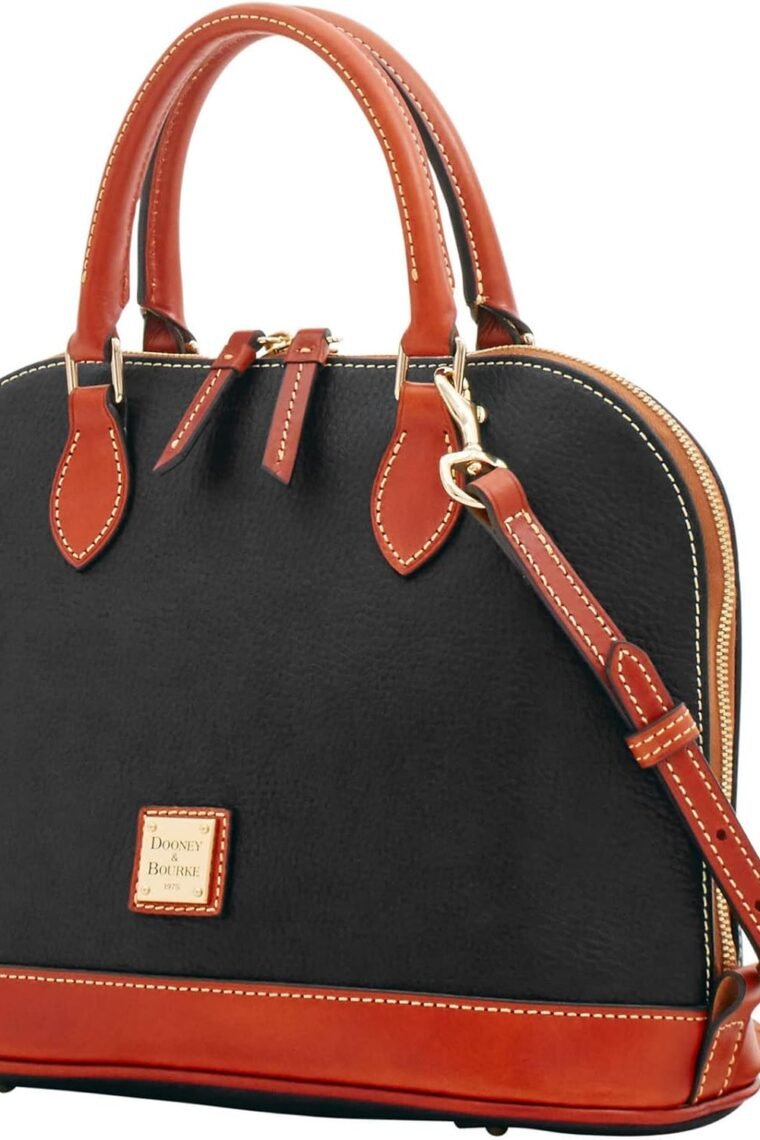 Dooney & Bourke Women's Zip Zip Satchel in Pebble Grain Leather, Large Handbag with Adjustable & Detachable Shoulder Strap - Image 2