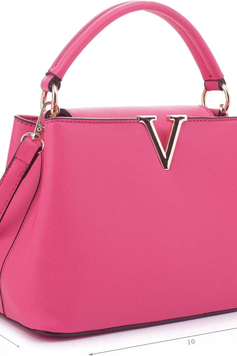 EVVE Women's Small Satchel Bag Classic Top Handle Purses Fashion Crossbody Handbags with Shoulder Strap - Image 2