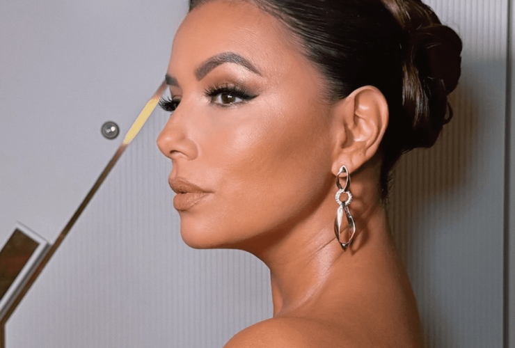 Eva Longoria's Cranberry Nails Are a Festive Winter Mani