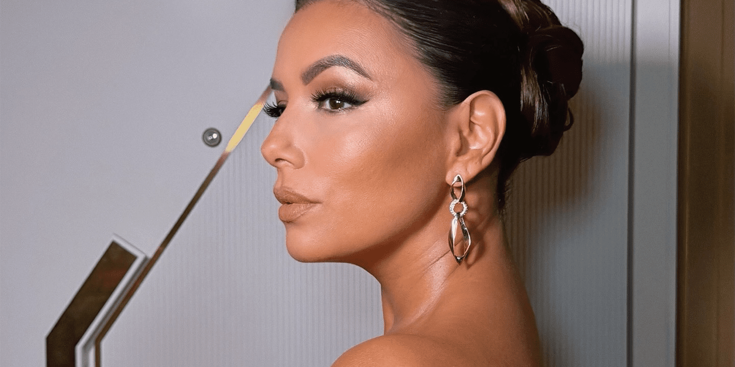 Eva Longoria's Cranberry Nails Are a Festive Winter Mani