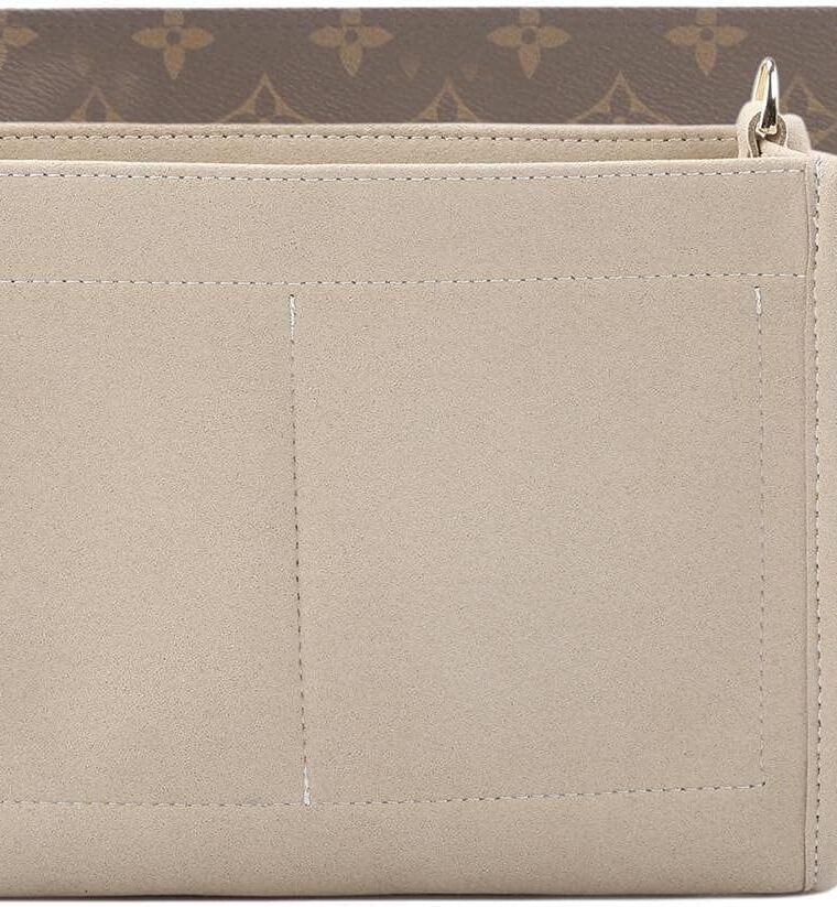 Felt Insert Organizer Bag In Bag Fit Purse LV Toiletry Pouch 26 19, Lv Pouch 26 Khaki, Middle
