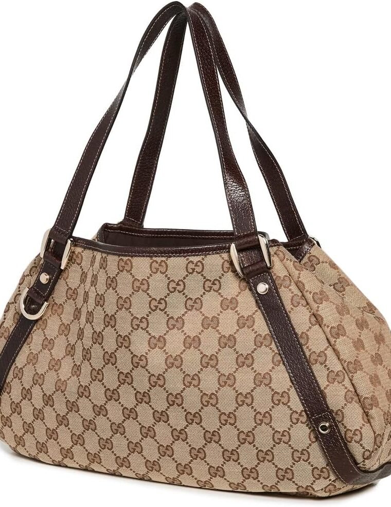 Gucci Women's Pre-Loved Abbey Open Tote, Gg Canvas