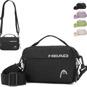 HEAD Waterproof Crossbody Bag Small Fanny Pack with Detachable Shoulder Strap, Casual Shoulder Bag Mini Handbag for Women/Men