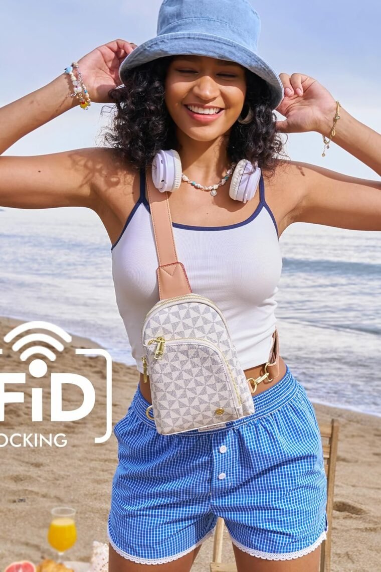 Haytijoe Crossbody Sling Bag for Women RFID Blocking Vegan Leather Fanny Packs Travel Bag - Image 2