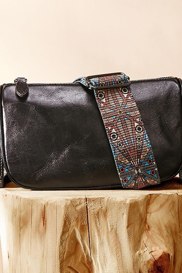 Leather Crossbody Bags Women Purse: Genuine Leather Cross Body Purses for Women Trendy - Small Shoulder Hangbags & Wide Strap - Image 2