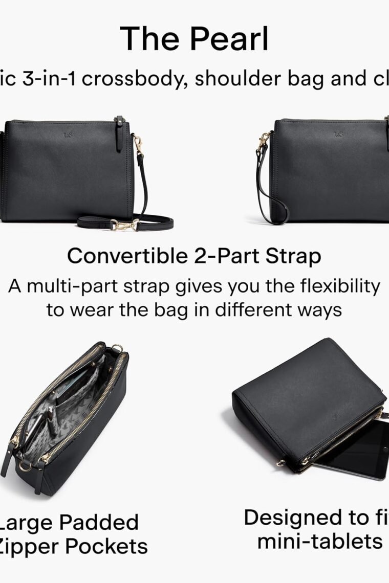Lo & Sons The Pearl - Premium Crossbody Bag Made with Genuine Real Saffiano Leather, Versatile Small Shoulder Bag for Women - Image 2