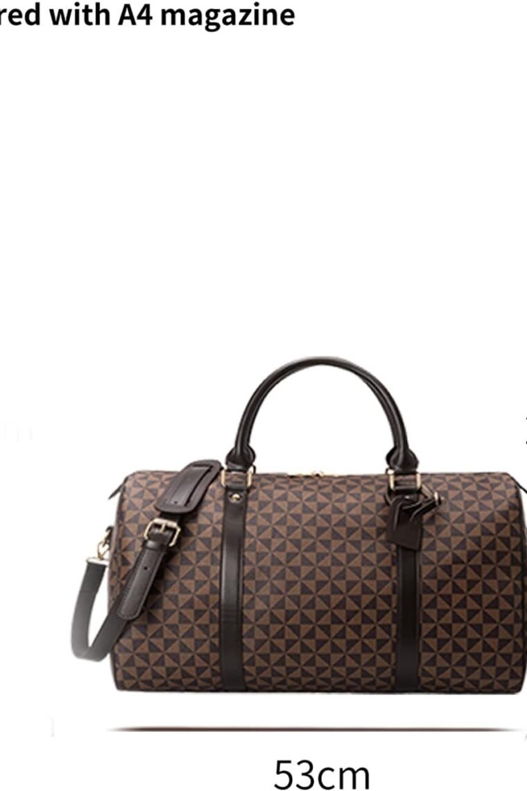 Men's Travel Duffel Bag CHENFANS Leather Large Capacity Weekend Luggage Tote Bag - Versatile Carry Large Travel Tote for Gym Vacations - Image 2