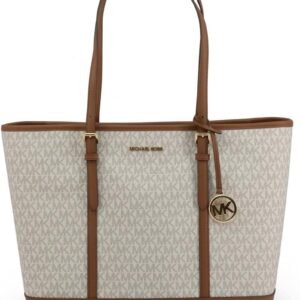 Michael Kors Bag Handbag Jet Set Travel LG Shoulder Tote Bag Vanilla PVC