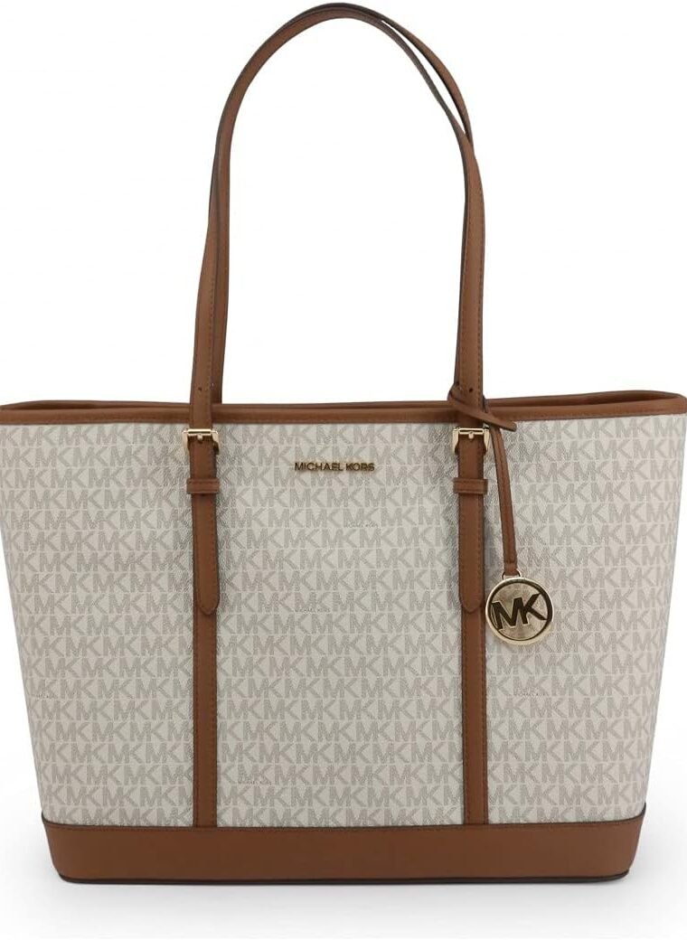 Michael Kors Bag Handbag Jet Set Travel LG Shoulder Tote Bag Vanilla PVC