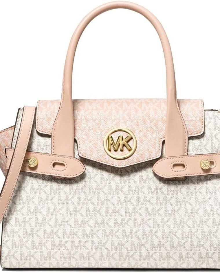 Michael Kors Carmen Colorblock Medium Flap Satchel -Buff Multi