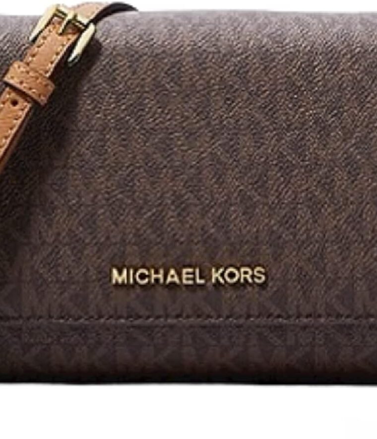 Michael Kors Medium Logo Convertible Crossbody Bag (Brown Signature)