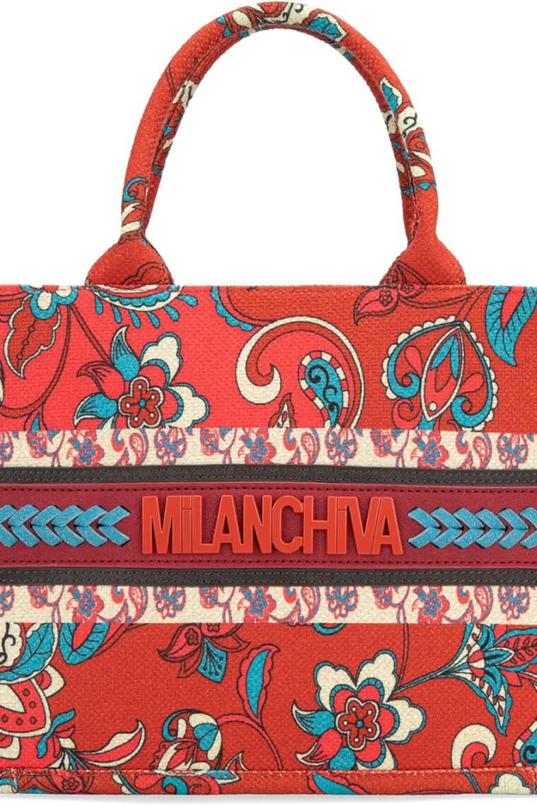 Milan Chiva Tote Bags for Women Floral Top-handle Purse