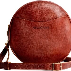 Portland Leather Goods Circle Crossbody Bag for Women – Handmade from the Finest Full-Grain Hides