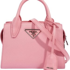 Prada Kristen Saffiano Top Handle Mini Tote Crossbody Bag Petalo Pink