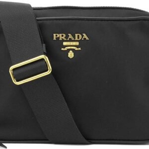 Prada Tessuto Nylon Black Camera Bag Crossbody 1BH089