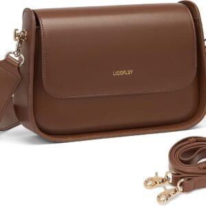 Small Shoulder Purses for Women, Mini Leather Bags with 2 Removable Strap, Vegan Leather Satchel Bag