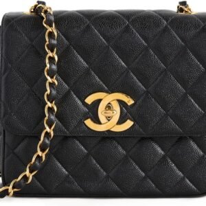 WHAT GOES AROUND COMES AROUND Women's Pre-Loved Chanel Black Caviar Big CC Square Large Bag