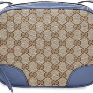 WHAT GOES AROUND COMES AROUND Women's Pre-Loved Gucci Blue Canvas Bree Crossbody Bag