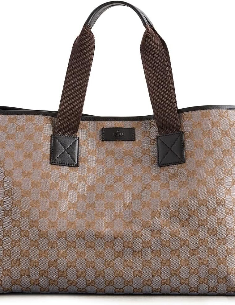 WHAT GOES AROUND COMES AROUND Women's Pre-Loved Gucci Brown Metallic Tote XL