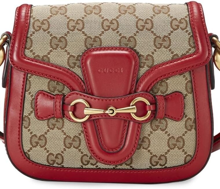 WHAT GOES AROUND COMES AROUND Women's Pre-Loved Gucci Canvas Lady Web Shoulder Bag