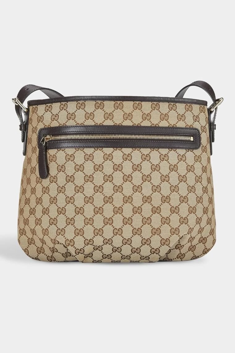 WHAT GOES AROUND COMES AROUND Women's Pre-Loved Gucci Canvas Zip Pocket Crossbody - Image 2