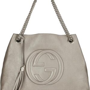 WHAT GOES AROUND COMES AROUND Women's Pre-Loved Gucci Metallic Soho Chain Tote