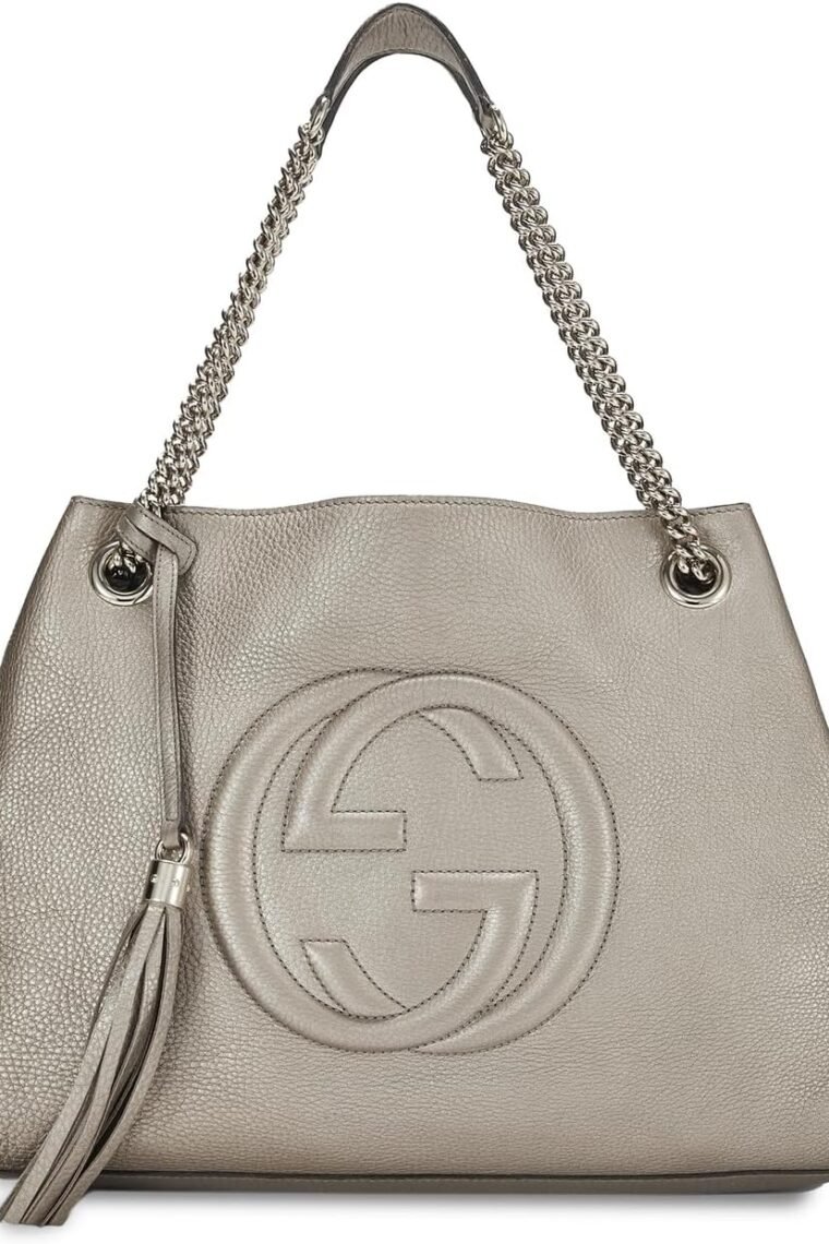 WHAT GOES AROUND COMES AROUND Women's Pre-Loved Gucci Metallic Soho Chain Tote