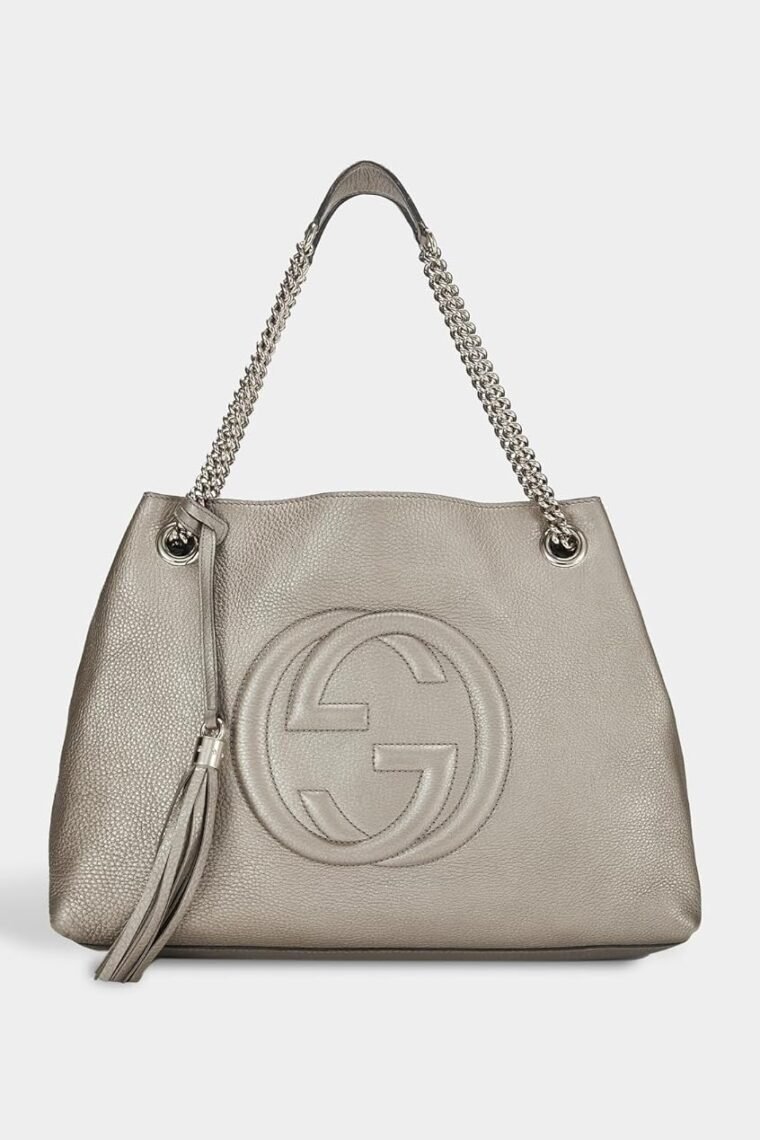 WHAT GOES AROUND COMES AROUND Women's Pre-Loved Gucci Metallic Soho Chain Tote - Image 2