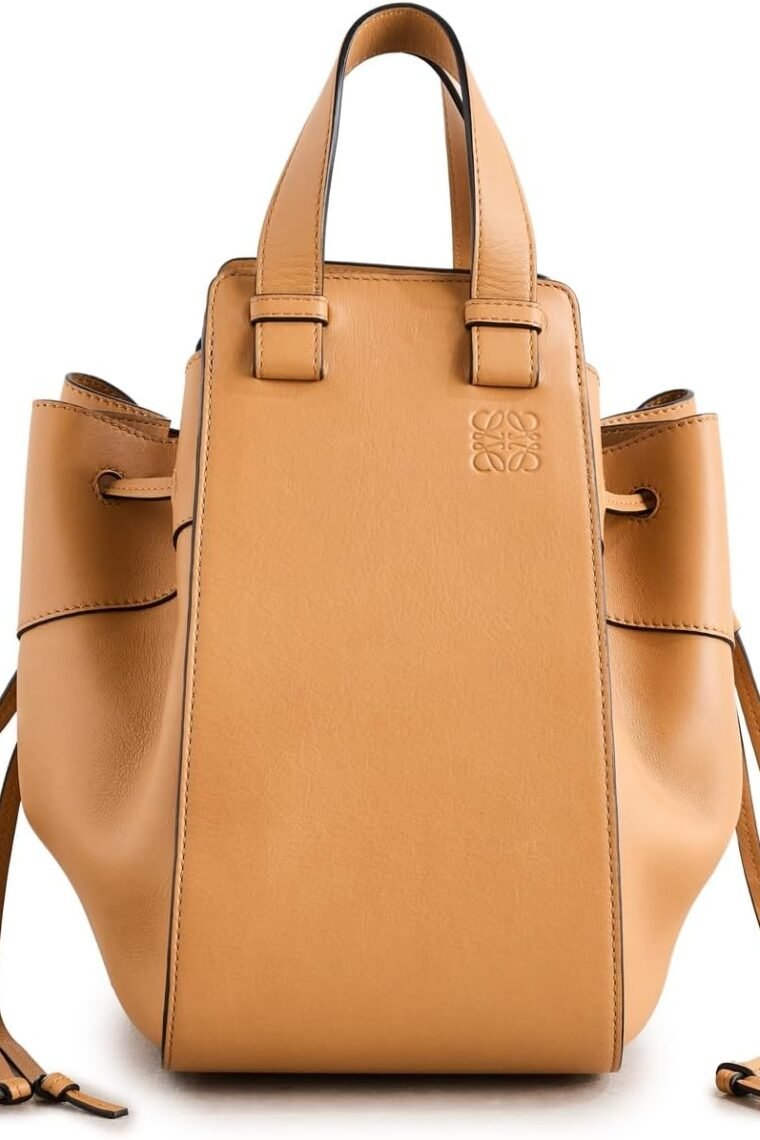 WHAT GOES AROUND COMES AROUND Women's Pre-Loved Loewe Beige Calfskin Hammock Drawstring Bag