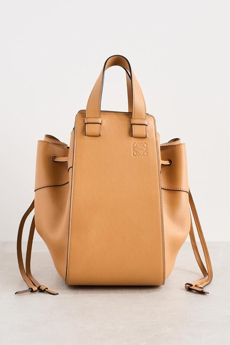 WHAT GOES AROUND COMES AROUND Women's Pre-Loved Loewe Beige Calfskin Hammock Drawstring Bag - Image 2