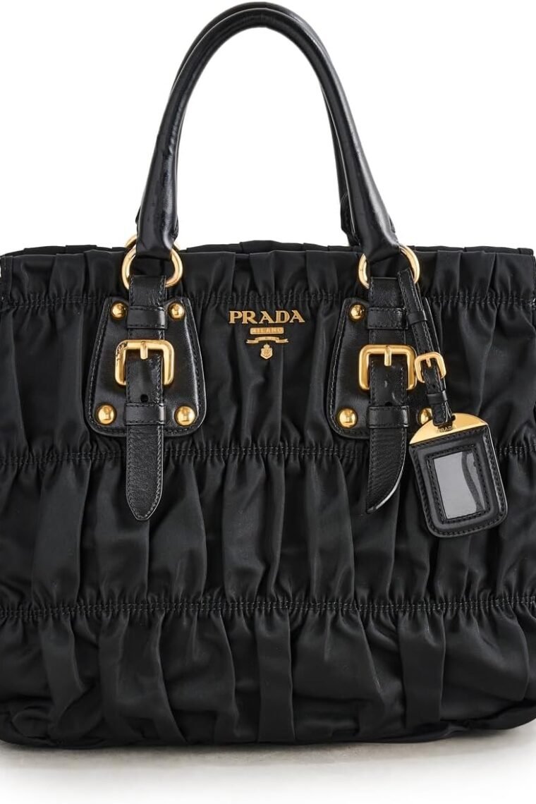 WHAT GOES AROUND COMES AROUND Women's Pre-Loved Prada Black Nylon Handbag