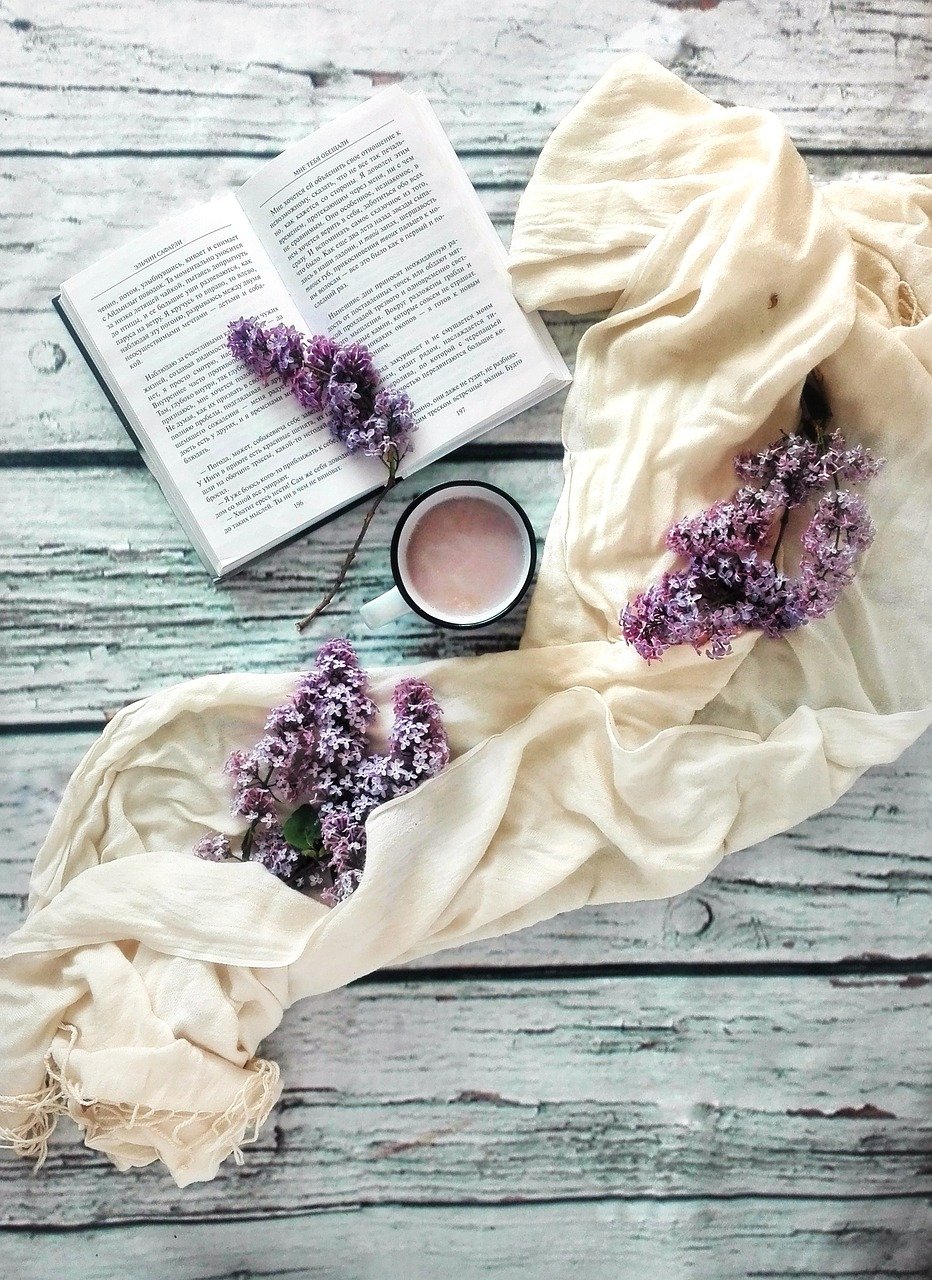 book, beautiful flowers, lilac