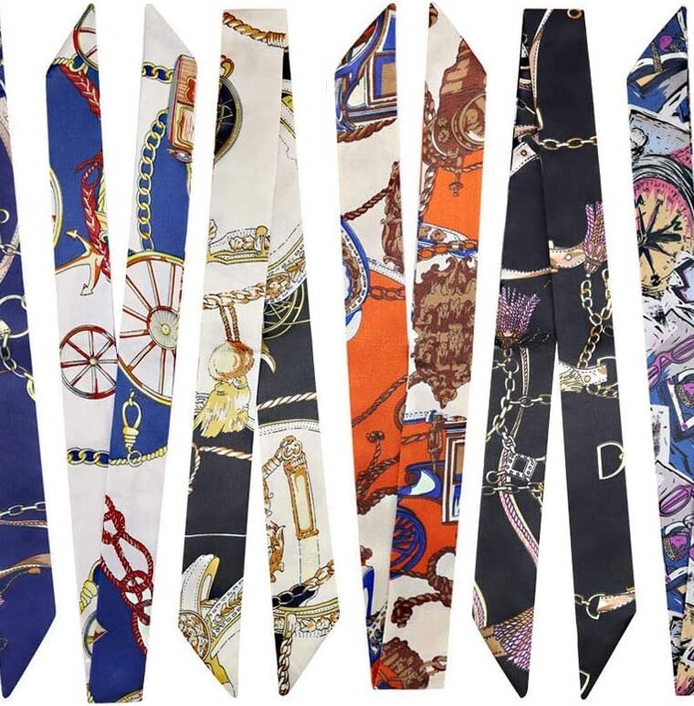 kcctoo 2/6/10Pack Scarf Bags for Women Handbag Scarfs Band Hair Neck Scarves Fashion Gifts