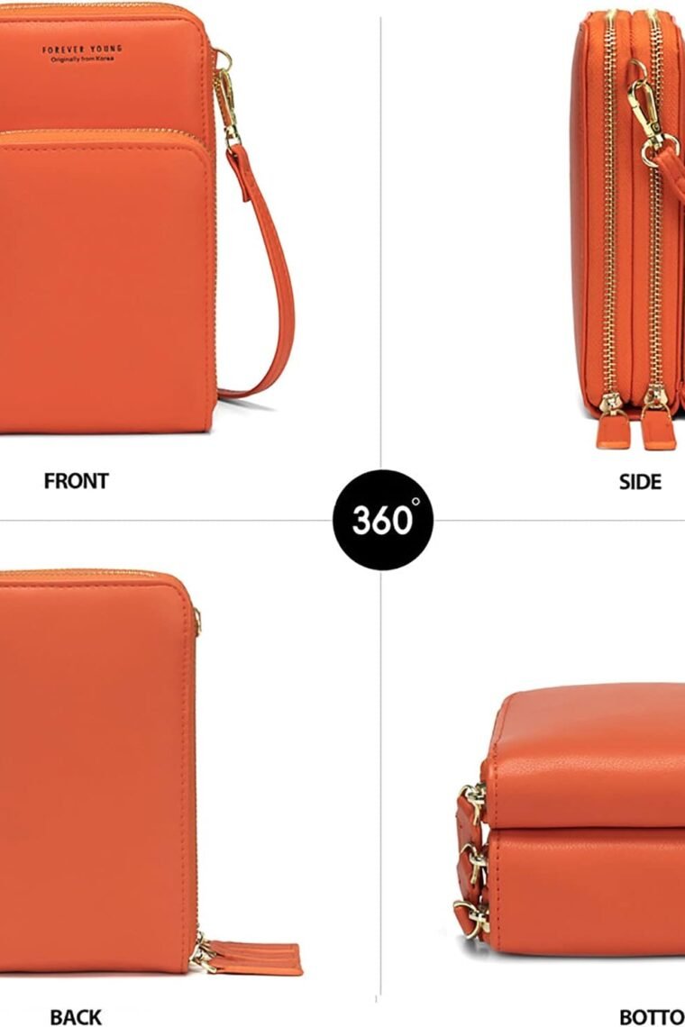 myfriday Small Crossbody Cell Phone Bag for Women, Mini Over Shoulder Handbag Purse with Credit Card Slots - Image 2