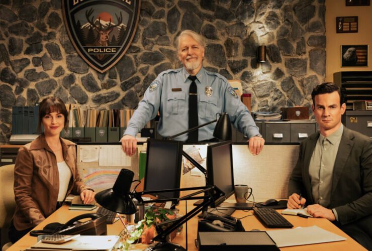 Leighton Meester, Clancy Brown and Luke Cook in 'Good Cop/Bad Cop.'