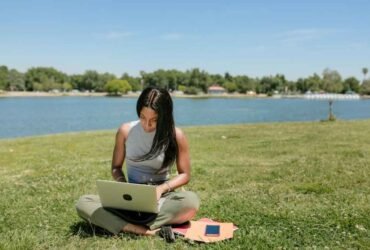 Woman with a computer