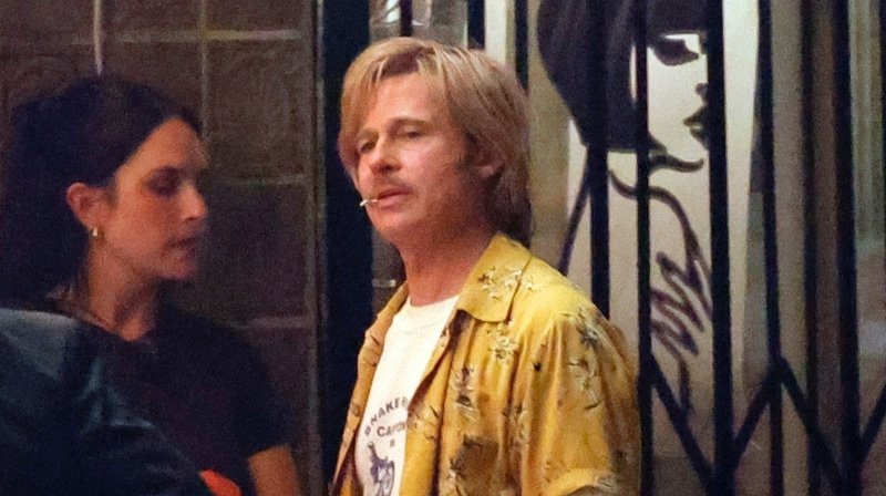 Brad Pitt Wears His Cliff Booth Wig & Costume While Filming at Vintage Movie Theater for ‘Once Upon a Time in Hollywood’ Sequel | Brad Pitt, Once Upon a Time in Hollywood, The Adventures of Cliff Booth | Just Jared: Celebrity News and Gossip