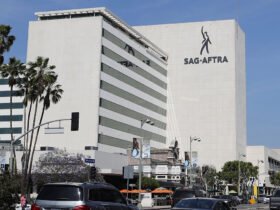 A general exterior view of the SAG/AFTRA building is seen on May 11, 2016 in the Miracle Mile District of Los Angeles, California.