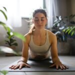 Woman practicing Sphinx Pose