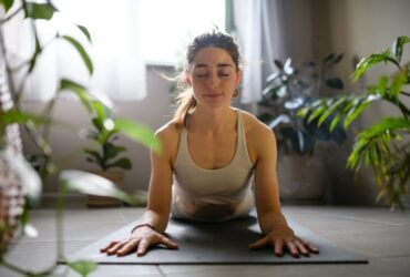 Woman practicing Sphinx Pose
