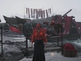How to call the merchant's boat at Crimson Dye Beach in Ghost of Yōtei