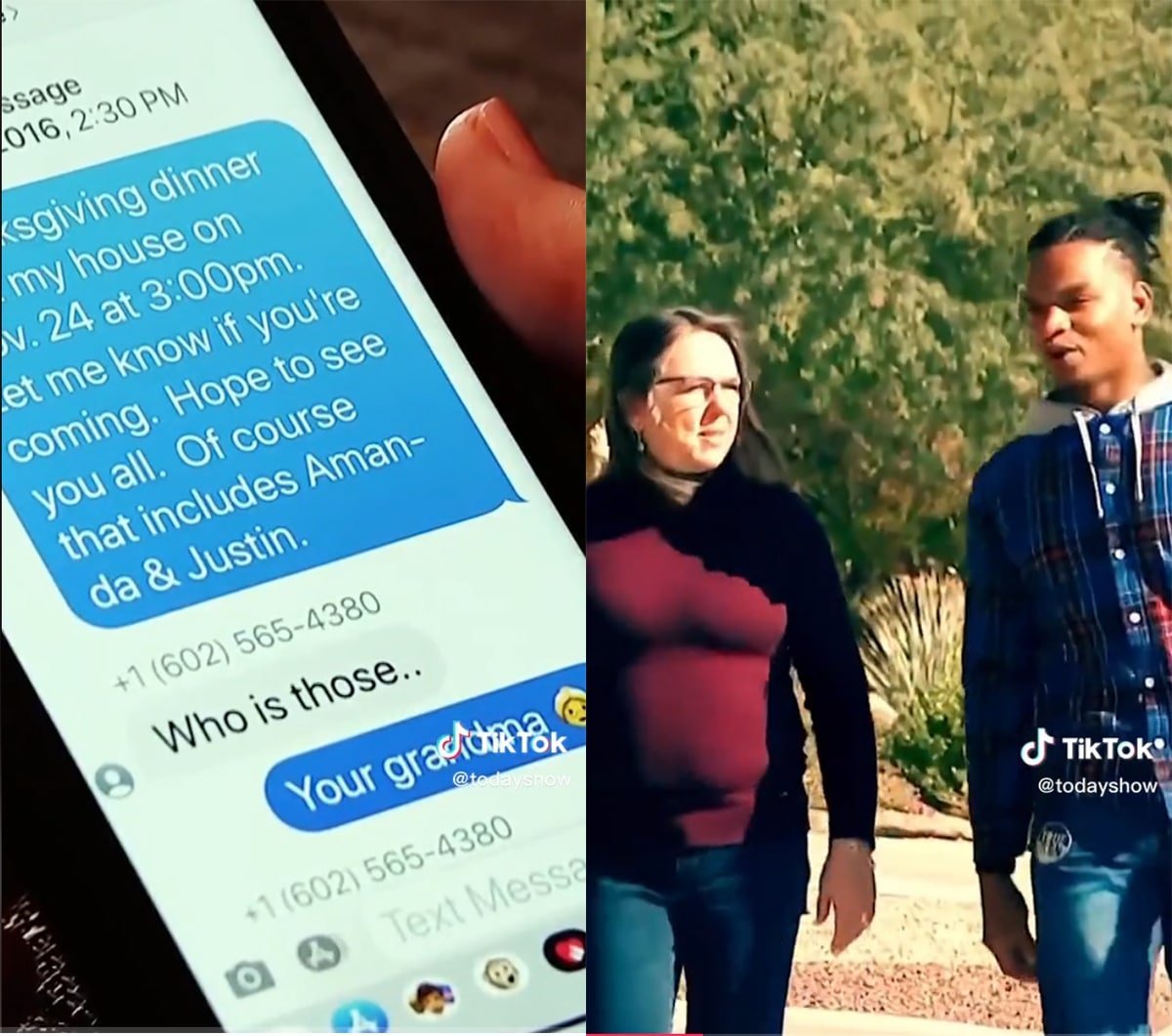 The surprising outcome of a text sent to the wrong person is a heartwarming Thanksgiving Day story -
